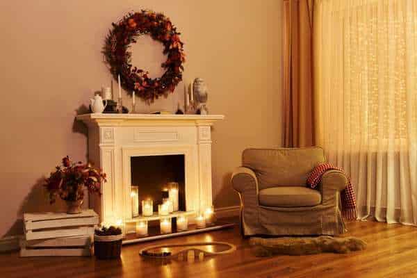 DIY Faux Fireplace With Candles